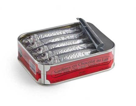 Michel Cluizel pieniškas šokoladas „Sardinės“ dėžutėje 75 g