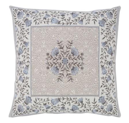 Tissus Toselli Jacquard pagalvės užvalkalas AUBRAC taupe bleu 45 x 45 cm