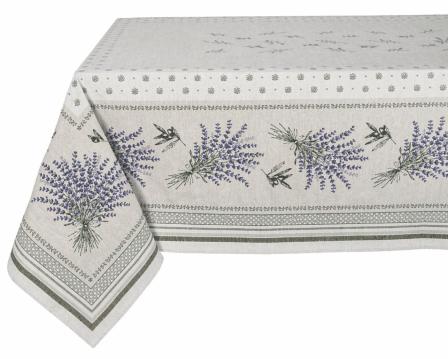 Tissus Toselli žakardinė staltiesė CASTILLON lavande 145 x 145 cm