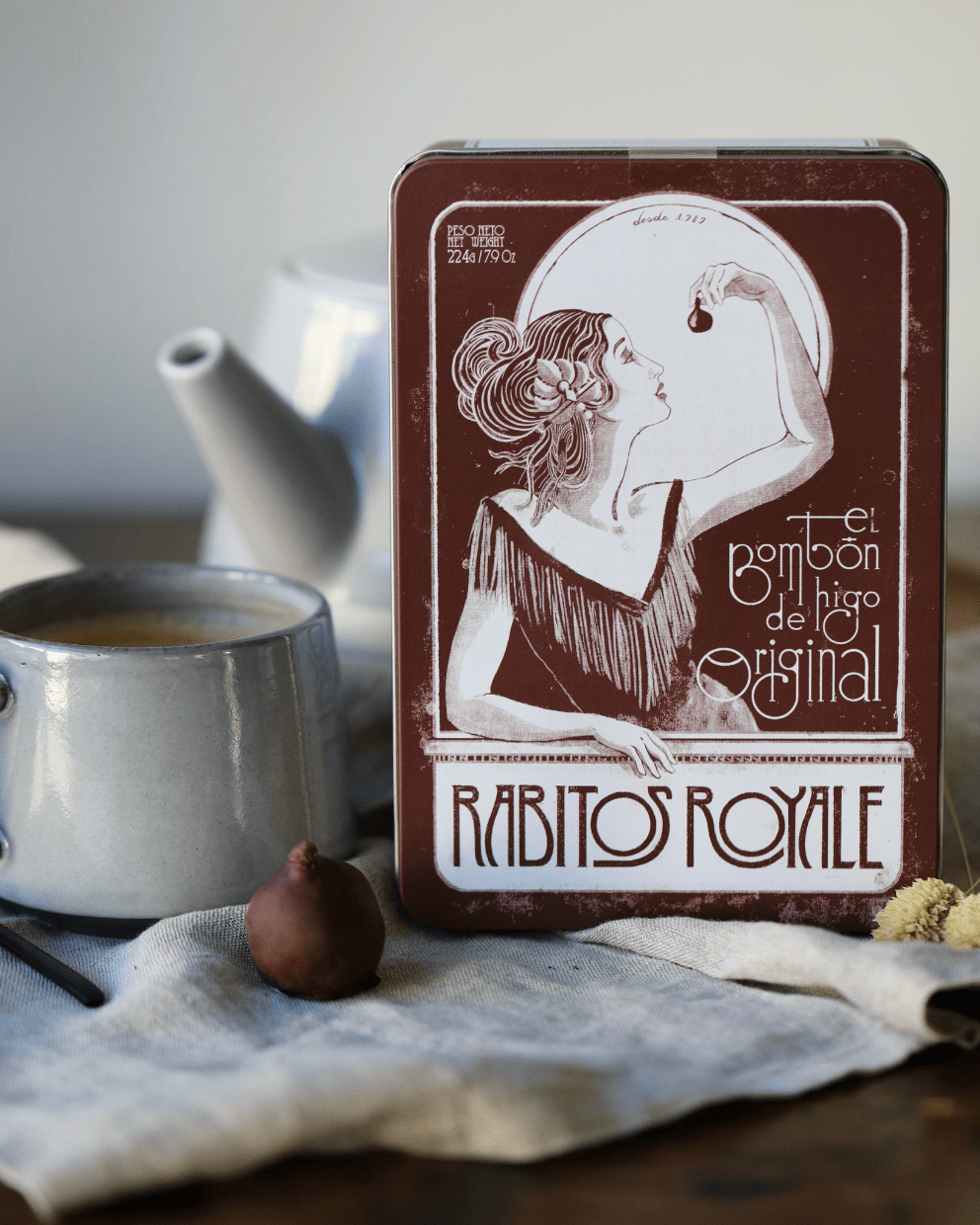 Rabitos Royale figos juodajame šokolade 14 vnt metalinėje dėžutėje 248 g