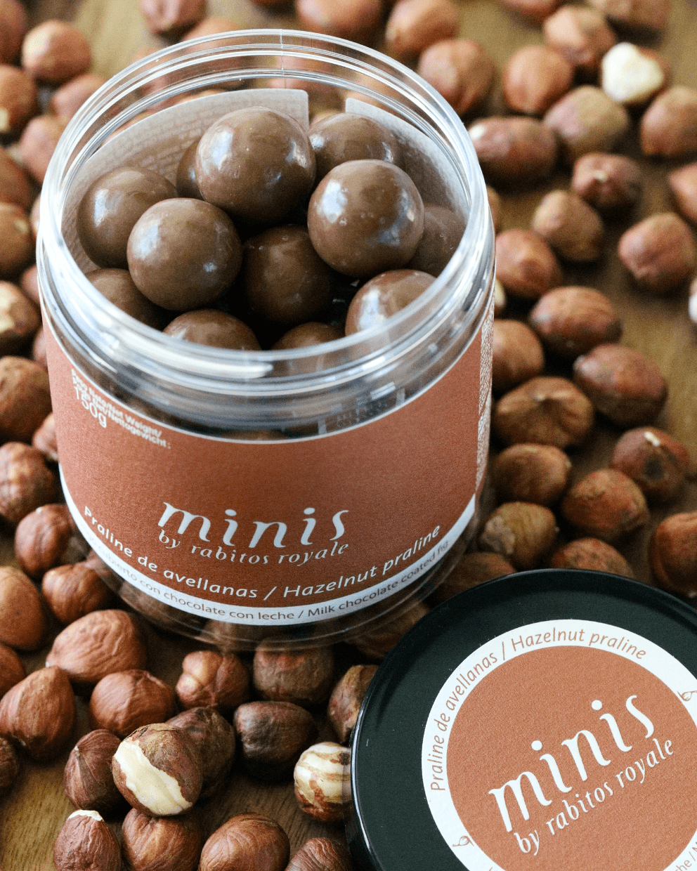 Rabitos Royale MINIS figos pieniškame šokolade su lazdynų riešutų praline 150 g