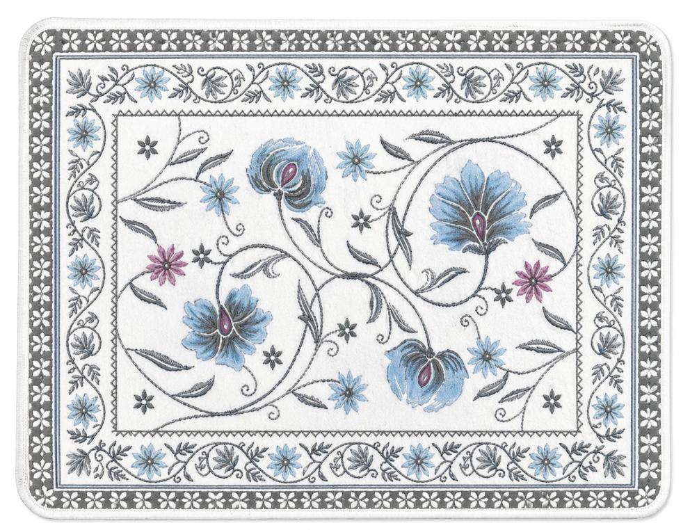 Tissus Toselli žakardiniai padėkliukai SILLANS blue 50 x 37 cm 2 vnt