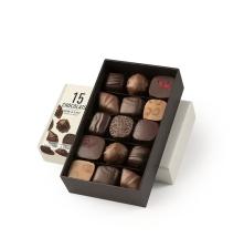 Michel Cluizel juodojo ir pieniško šokolado saldainių asorti „Noir & Lait 15“ 165 g