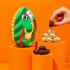 Le Chocolat des Français velykinis kiaušinis su traškiais juodojo šokolado gianduja saldainiais 225 g