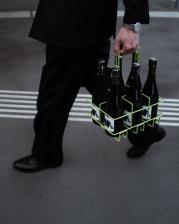 MWD Green Wine Basket for 6 Bottles 