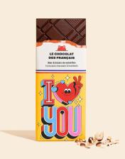 Le Chocolat des Français juodasis šokoladas 71 % su lazdynų riešutais 70 g