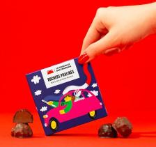 Le Chocolat des Français pieniško ir juodojo šokolado pralinė 42 g