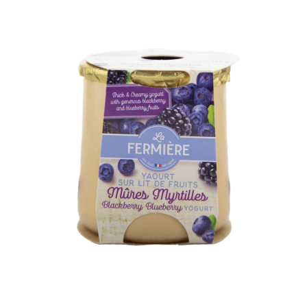 La Fermière jogurtas su mėlynėmis ir gervuogėmis 140 g