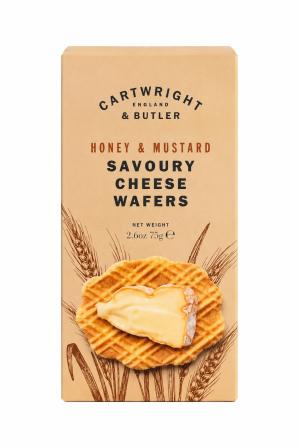 Cartwright & Butler sūrūs sūrio vafliai su medumi ir garstyčiomis 75 g
