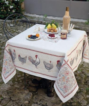 Tissus Toselli Jacquard tablecloth LAFAYETTE 145 x 260 cm