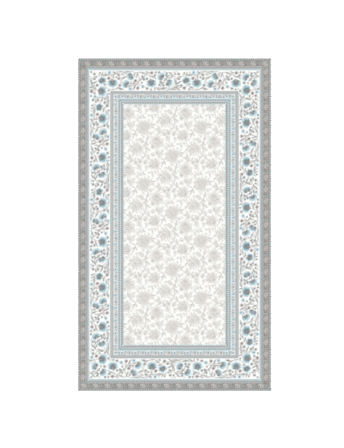 Tissus Toselli Jacquard tablecloth SILLANS bleu 145 x 260 cm