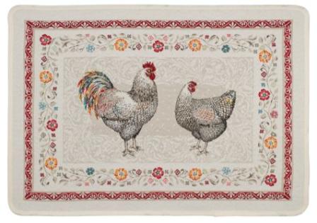 Tissus Toselli Jacquard placemats LAFAYETTE lin 50 x 37 cm