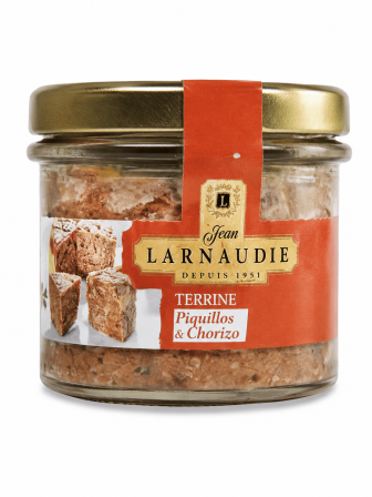 Larnaudie kiaulienos paštetas su piquillos paprika ir čorizo 90 g 