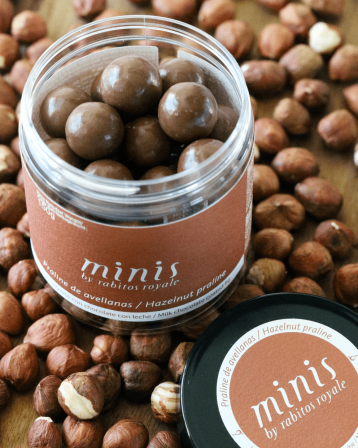 Rabitos Royale MINIS figos pieniškame šokolade su lazdynų riešutų praline 150 g
