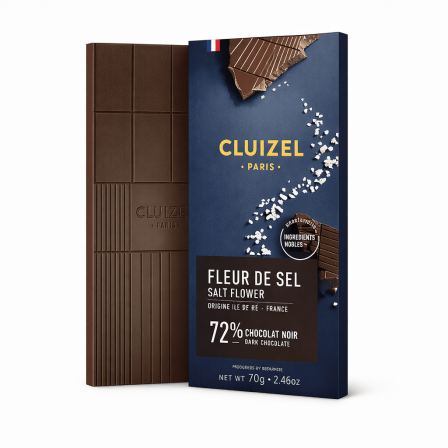 Michel Cluizel šokoladas Fleur De Sel Noir 72 % 70 g 