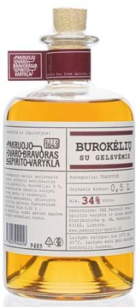 Pakruojo dvaro spirito varykla Burokėlių trauktinė su gelsvėmis 0,5L