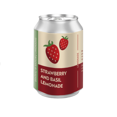 Sakiškės Brewery braškių ir baziliko limonadas 0,33 L