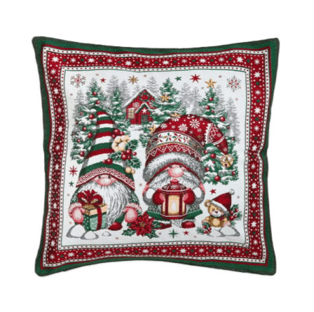 Tissus Toselli žakardinis pagalvės užvalkalas NAINS blanc 45 x 45 cm