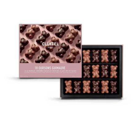 Michel Cluizel Black & Milk Marshmallow Teddy Bear Gift Set 175 g