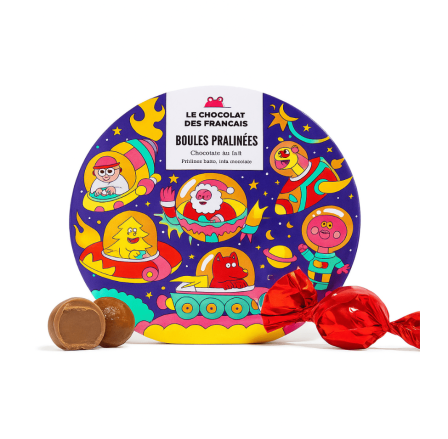 Le Chocolat des Français lazdynų riešutų ir pieniško šokolado pralinė 113 g