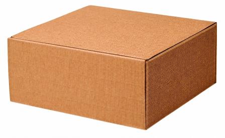 Dovanų dėžutė gofruota natūralios spalvos