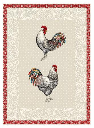 Tissus Toselli Tea Towel LAFAYETTE 50 x 70 cm