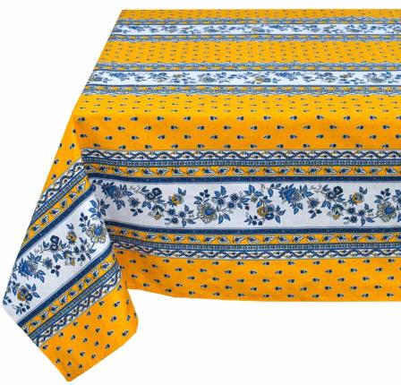Tissus Toselli Tablecloth AVIGNON jaune 155 x 200 cm