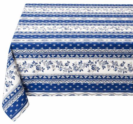 Tissus Toselli Tablecloth AVIGNON bleu 155 x 300 cm