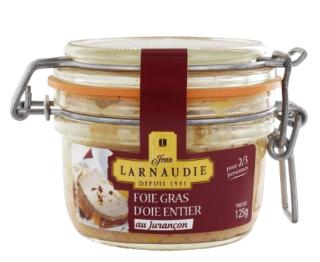 Larnaudie Žąsies kepenėlės 125 g. Foie Gras su Jurancon vynu
