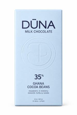 DŪNA pieniškas šokoladas 35 % 80 g