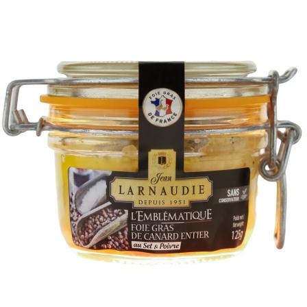 Larnaudie ančių kepenėlių foie gras su druska ir pipirais 125 g 