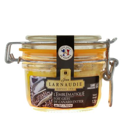 Larnaudie ančių kepenėlių foie gras su druska ir pipirais 125 g 