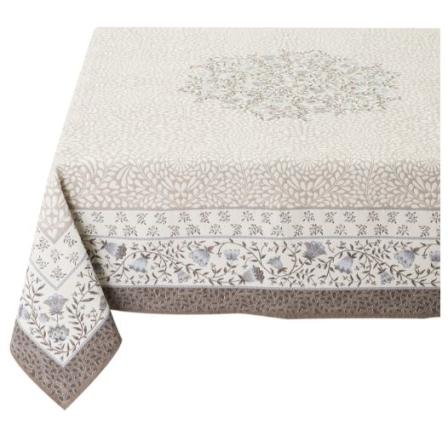 Tissus Toselli Jacquard staltiesė AUBRAC taupe bleu 145 x 260 cm