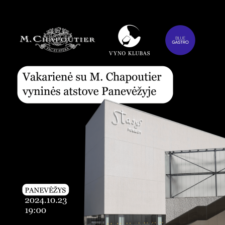 Vakarienė su M. Chapoutier vyninės atstove Panevėžyje (1 asm.)