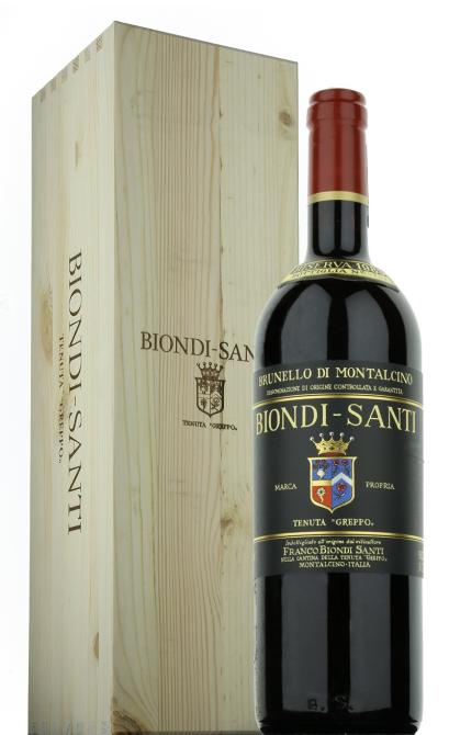 Biondi Santi Tenuta Greppo  Brunello di Montalcino DOCG Riserva 1983 (wooden case)