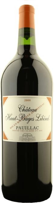 Château Haut-Bages  Libéral 5eme Grand Cru Classé Puillac AOC 2008 1,5L 