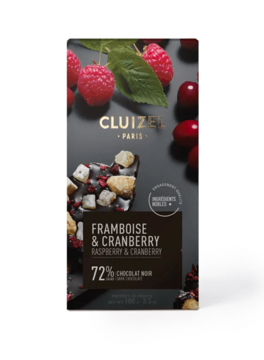 Michel Cluizel šokoladas Framboise & Cranberry Noir 72 % 100 g