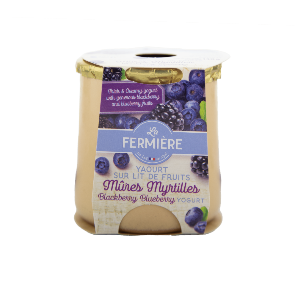 La Fermière yoghurt with blueberries and blackberries 140 g