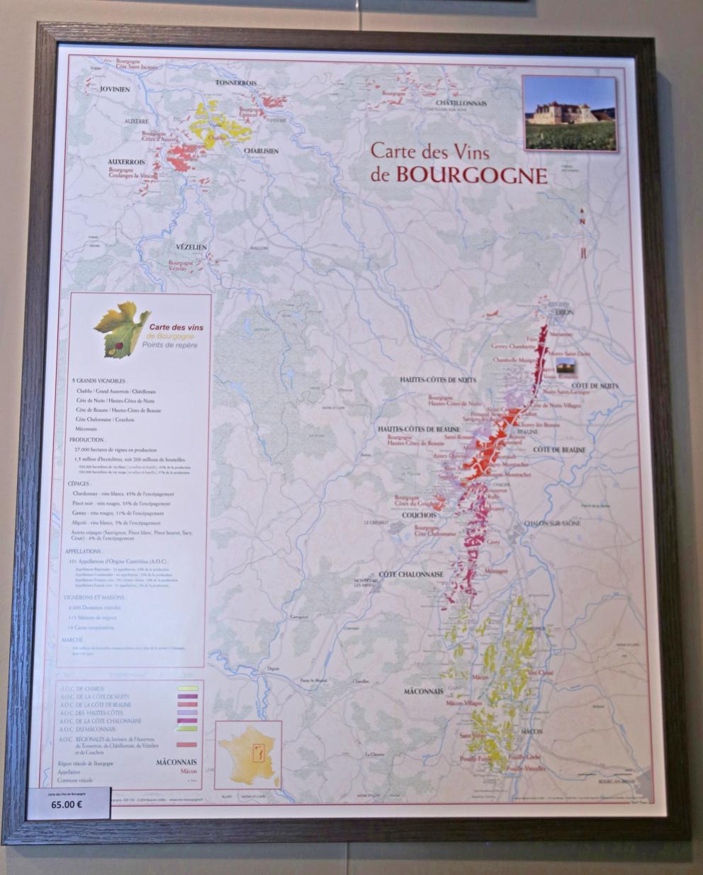 Paveikslas „Carte des Vins de Bourgogne