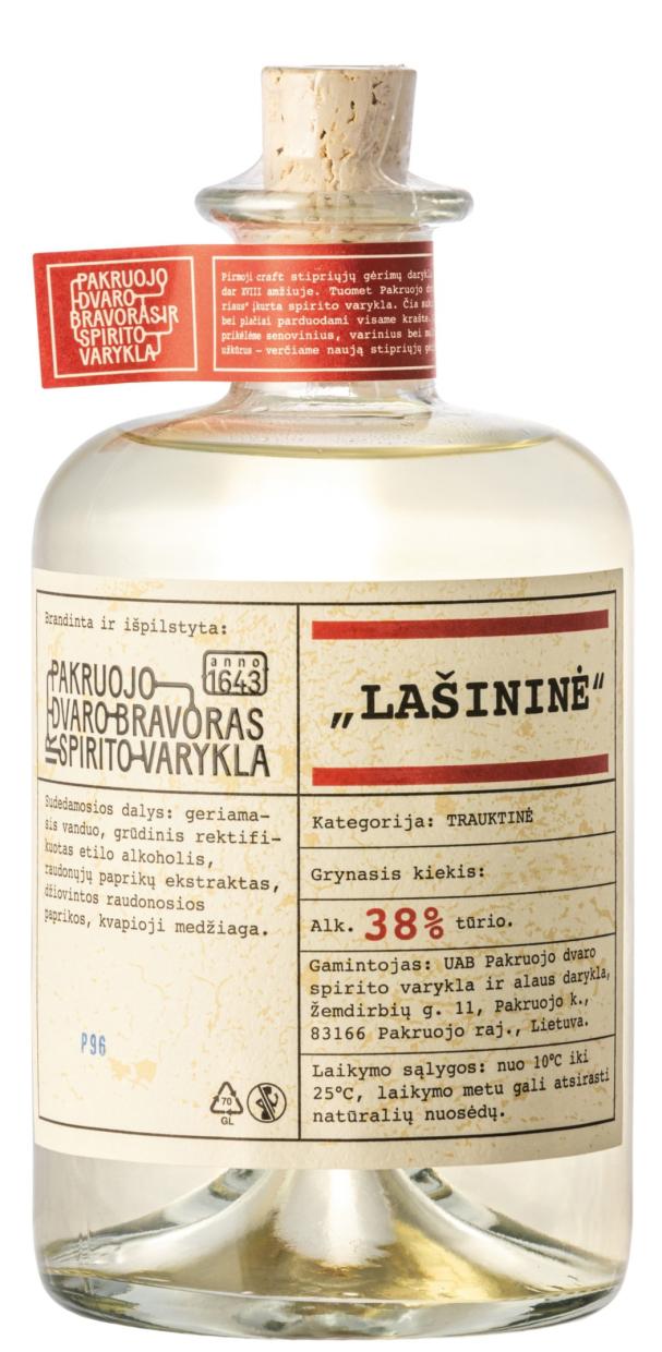 Pakruojo dvaro spirito varyklos trauktinė „Lašininė“ 0,2 L