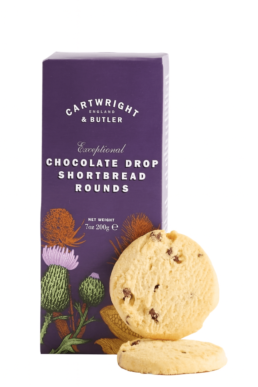 Cartwright&Butler chocolate drop shortbread rounds 200 g