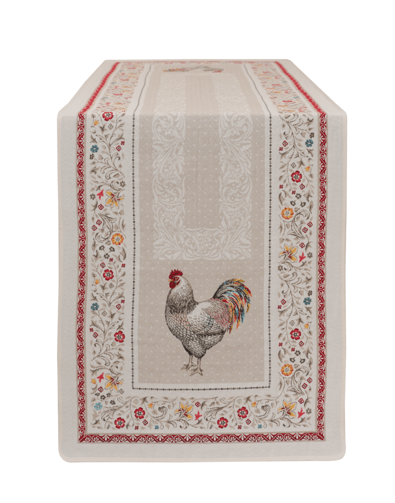 Tissus Toselli Jacquard takelis LAFAYETTE lin 170 x 50 cm