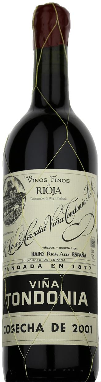 López de Heredia Viña Tondonia Gran Reserva Rioja DOC 2001