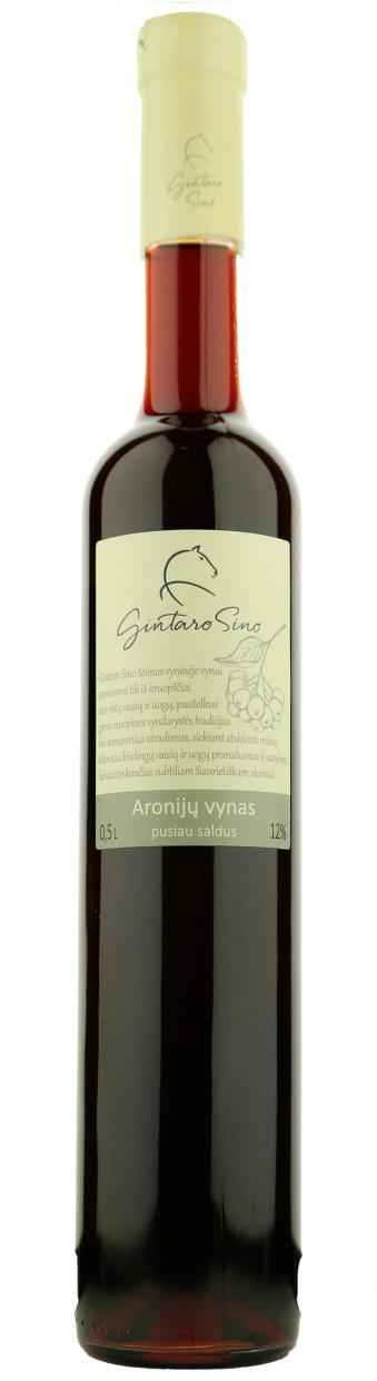 Gintaras Sinas Aronijų vynas p.saldus 0,5L 