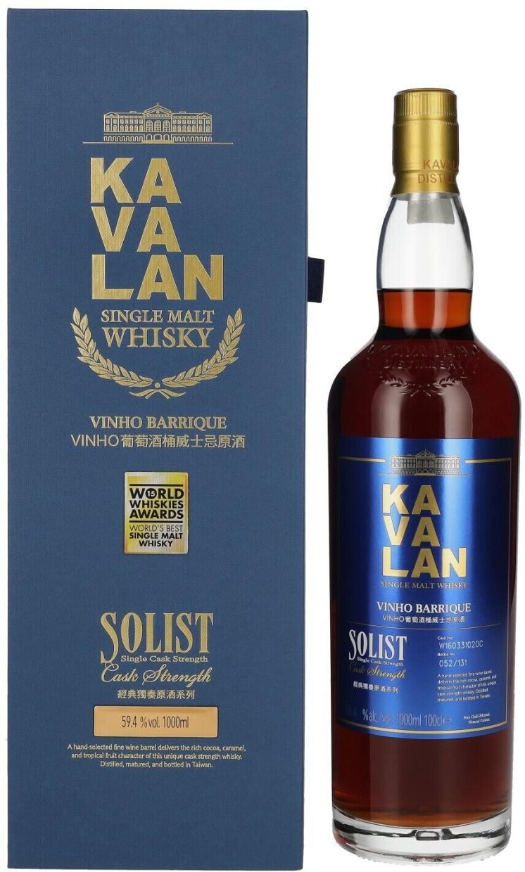 Viskis Kavalan Solist Vinho Barrique 1L