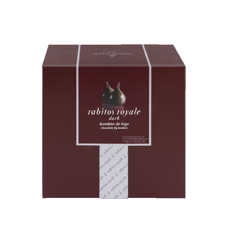 Rabitos Royale figs covered in dark chocolate in the box 1 kg