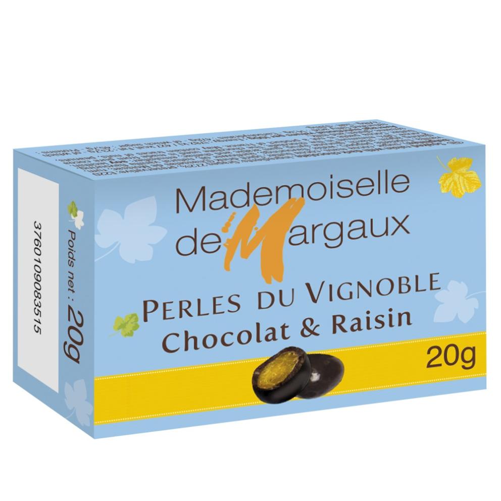 Mademoiselle de Margaux razinos juodajame šokolade 20 g