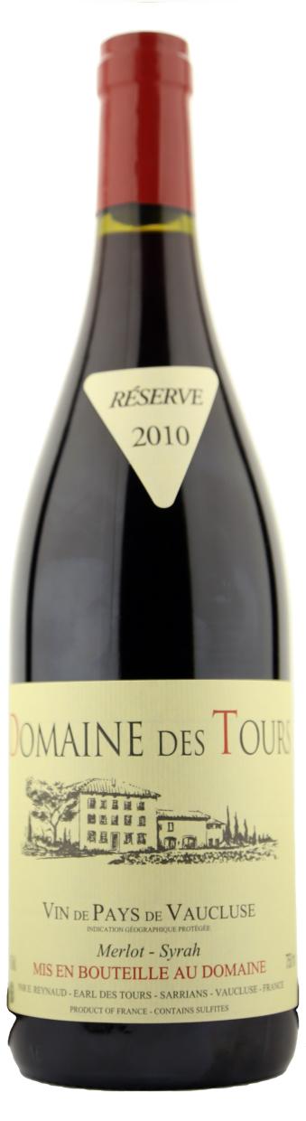 Rayas - Domaine des Tours Merlot-Syrah Vin de Pays de Vaucluse IGP 2010