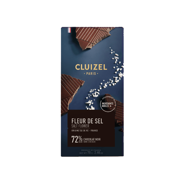 Michel Cluizel šokoladas Fleur De Sel Noir 72 % 70 g 