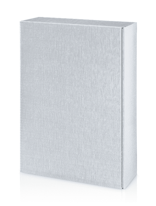 Dovanų dėžutė 3 buteliams sidabrinės spalvos